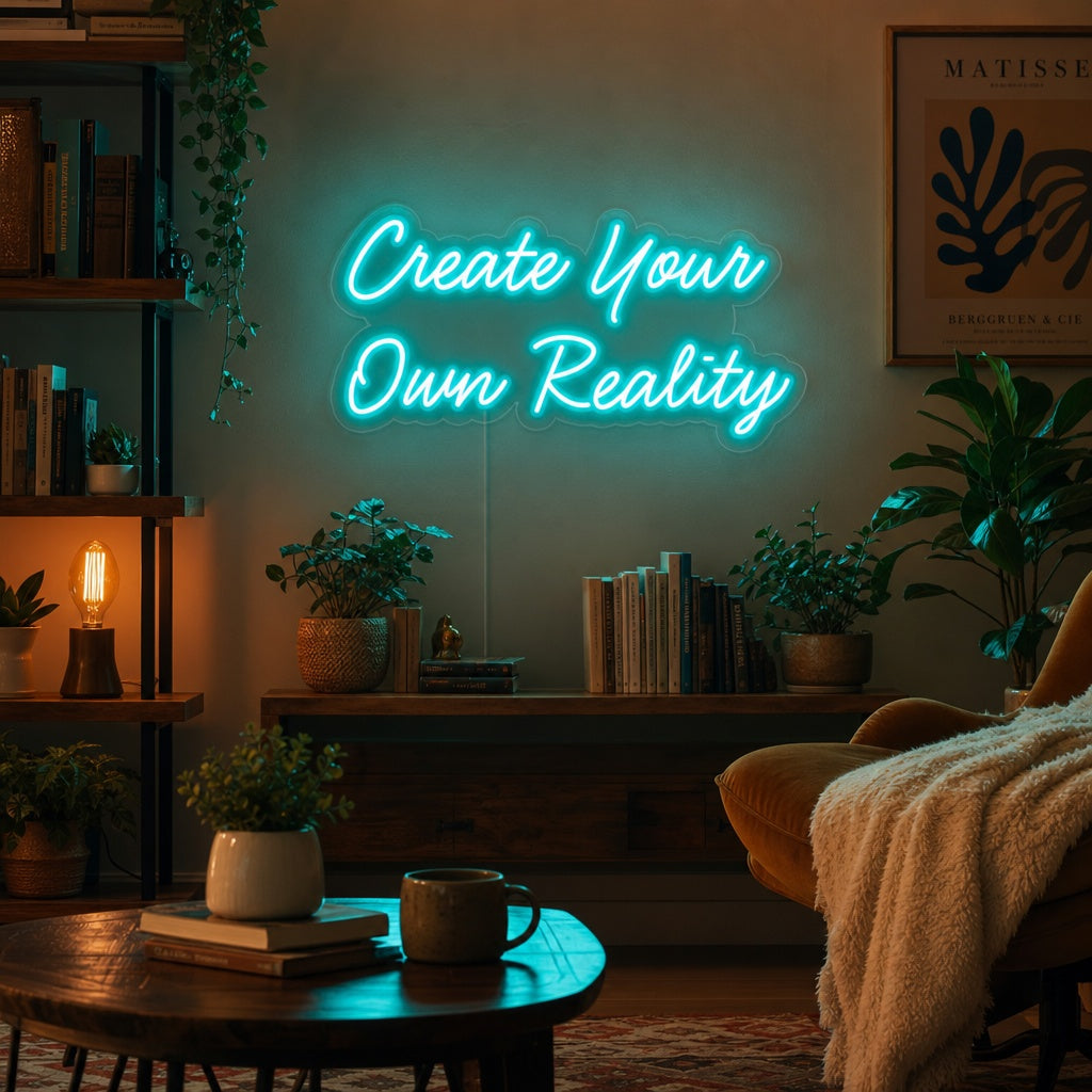 "Create Your Own Reality" Letreros Neon