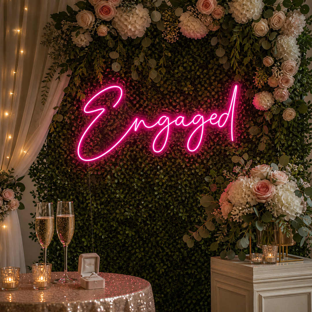 "Engaged" Letreros Neon