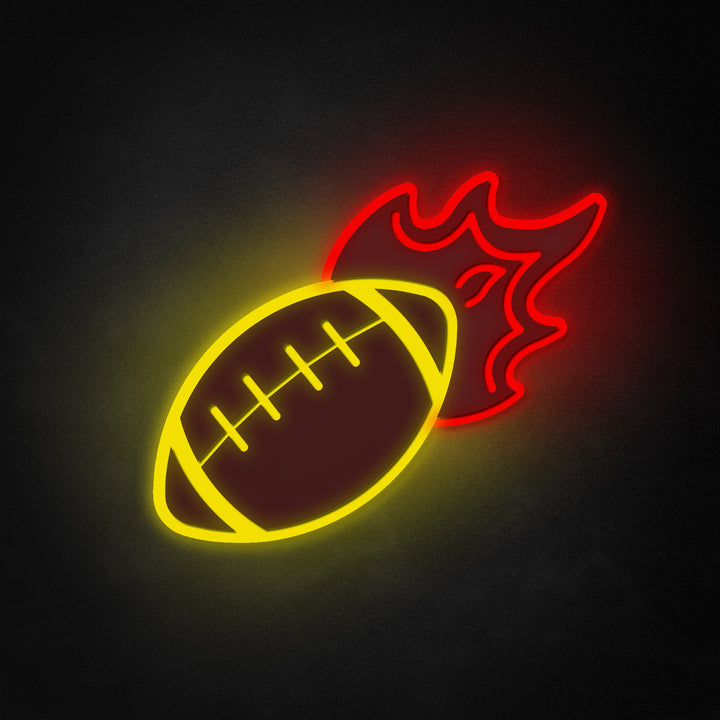 "Flaming Football" Neon Like
