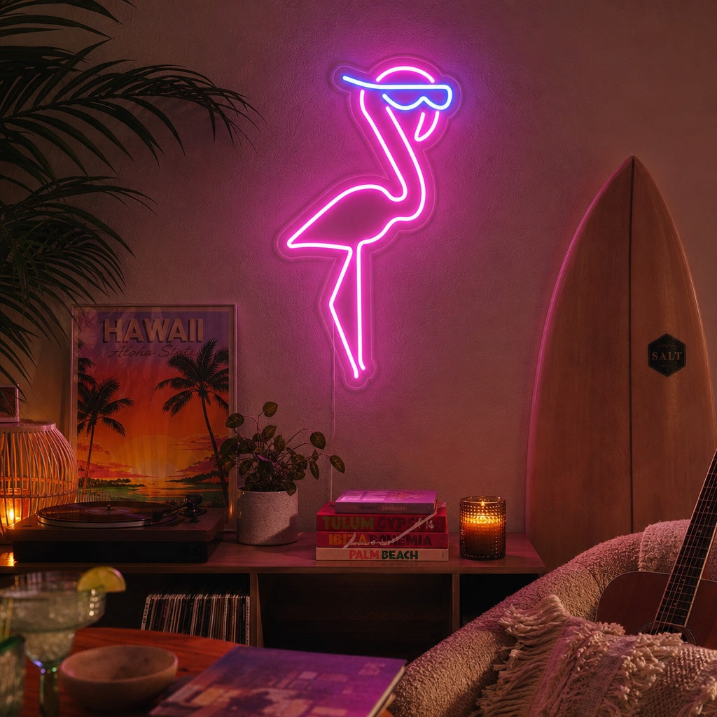 "Flamenco, Ave, Animal" Letreros Neon