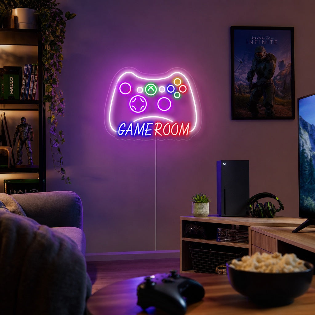 "Game Room, Decoración De Pared De Juegos" Letreros Neon