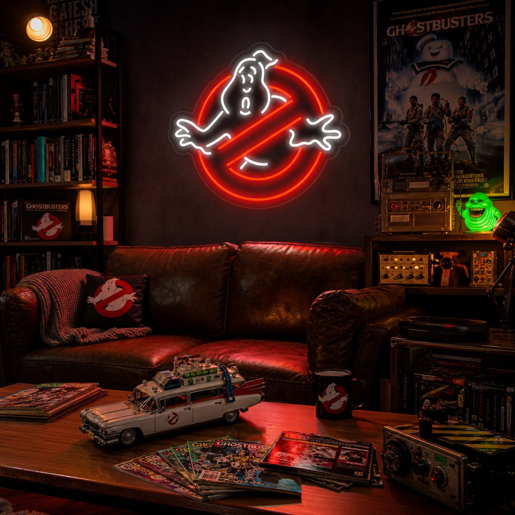 "Ghostbusters, Fantasmas" Letreros Neon