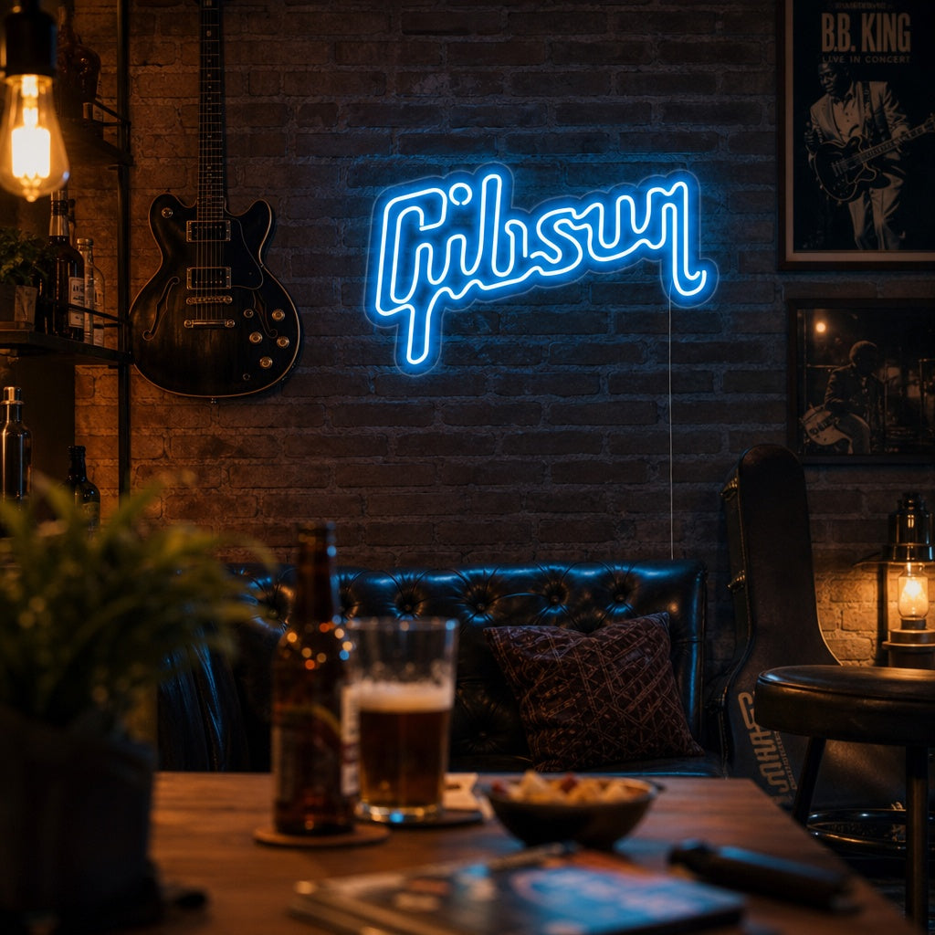 "Gibson, Música, Guitarra" Letreros Neon