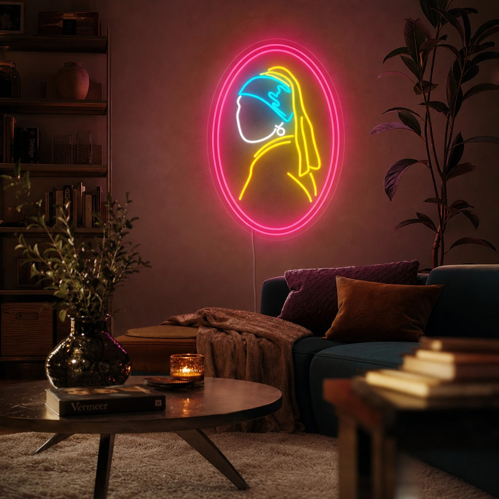 "Chica Con Perla Vermeer" Letreros Neon