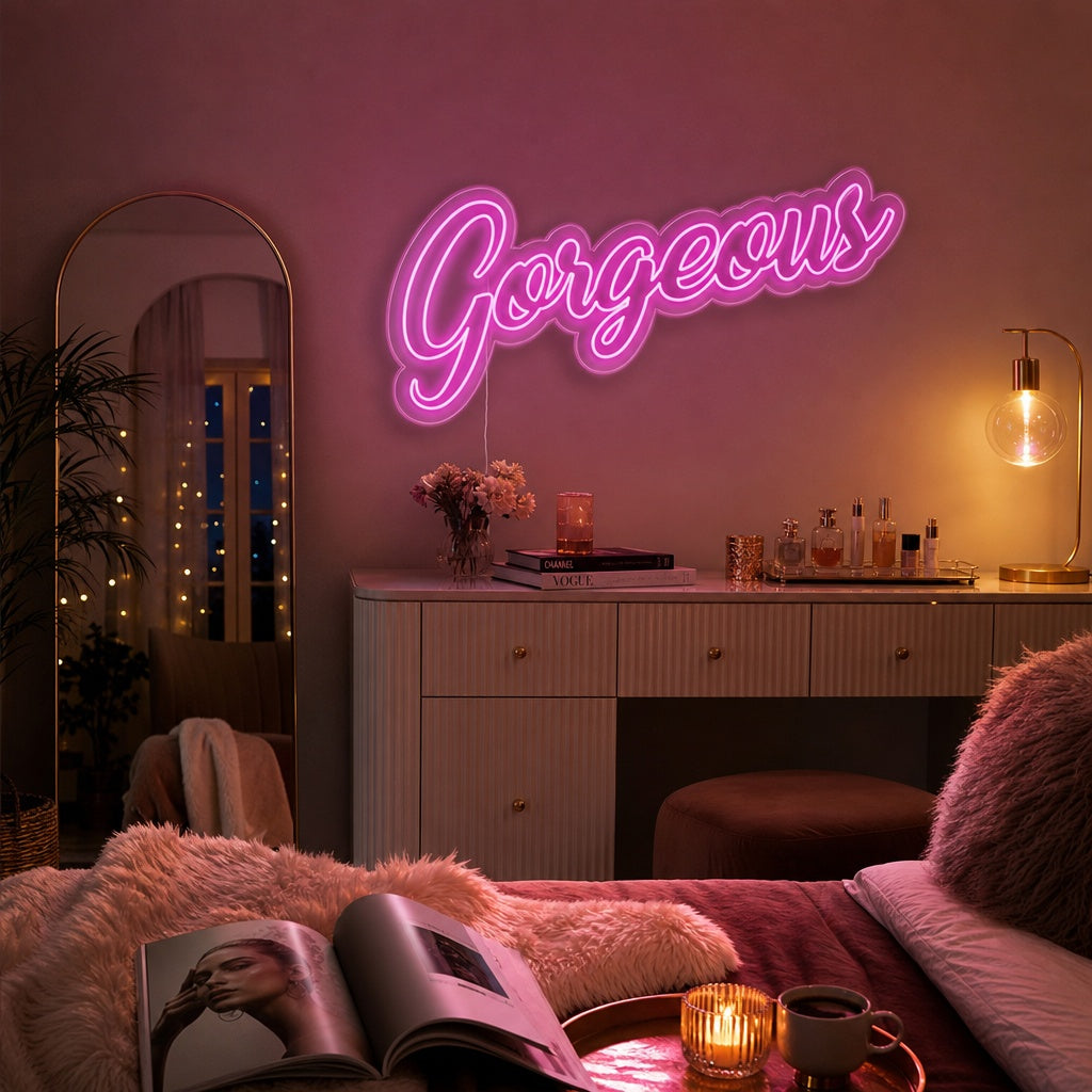 "Gorgeous" Letreros Neon