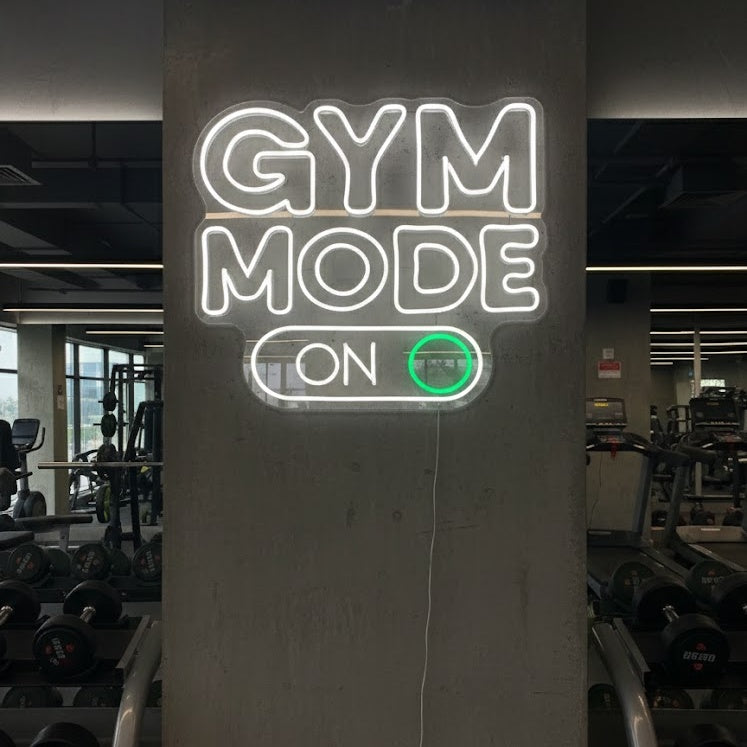 "Gym Mode On" Letreros Neon