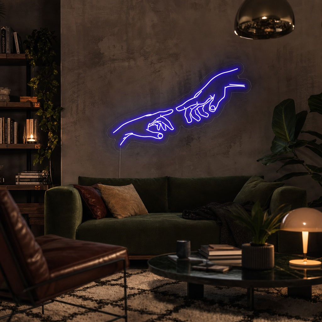 "Mano De Dios" Letreros Neon