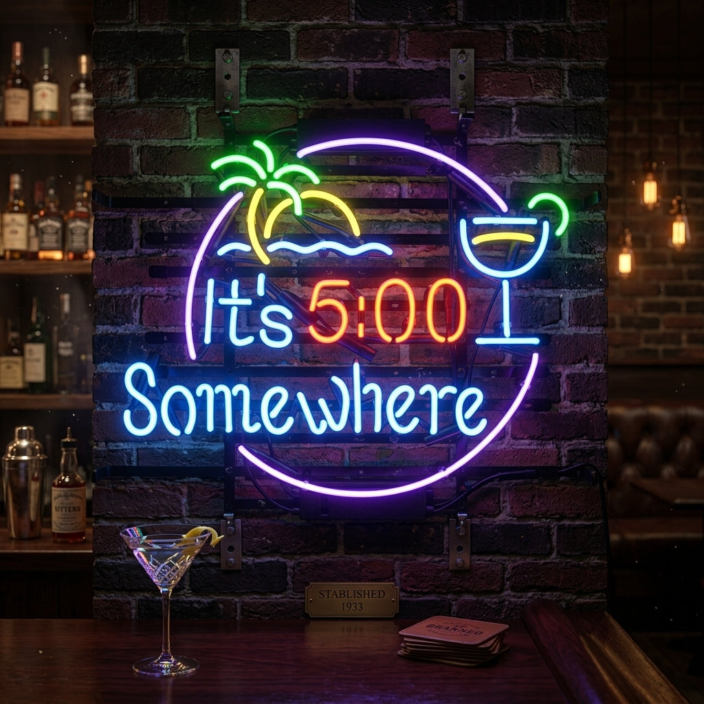 "Its 500 Somewhere" Letreros Neon