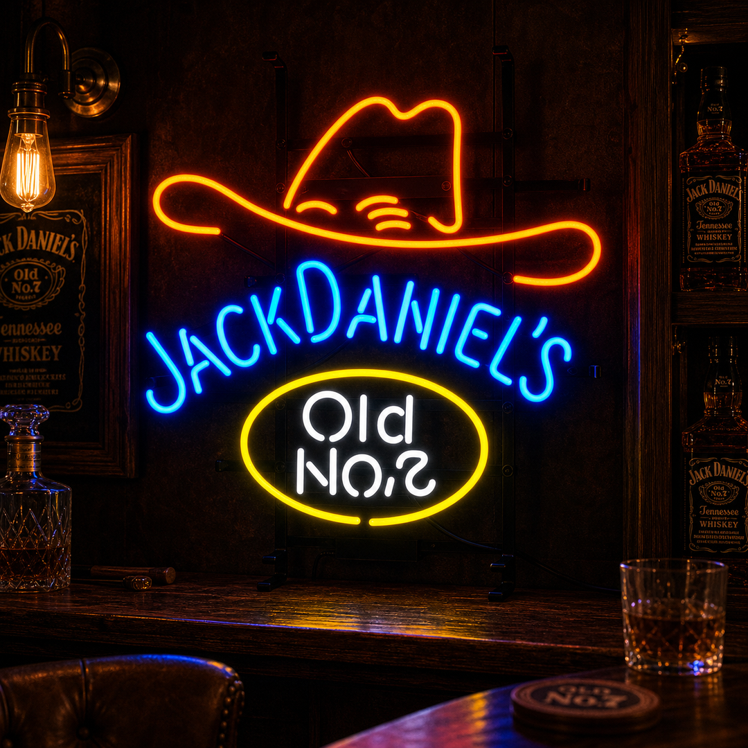 "Jack Daniels Old Whiskey" Letreros Neon