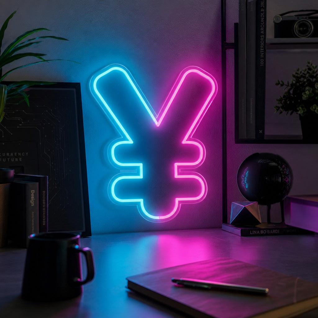 "Símbolo Del Yen Japonés" Letreros Neon