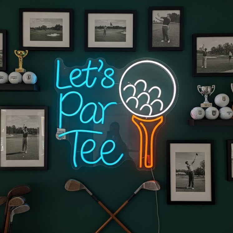 "Lets Par Tee Deporte Del Golf" Letreros Neon