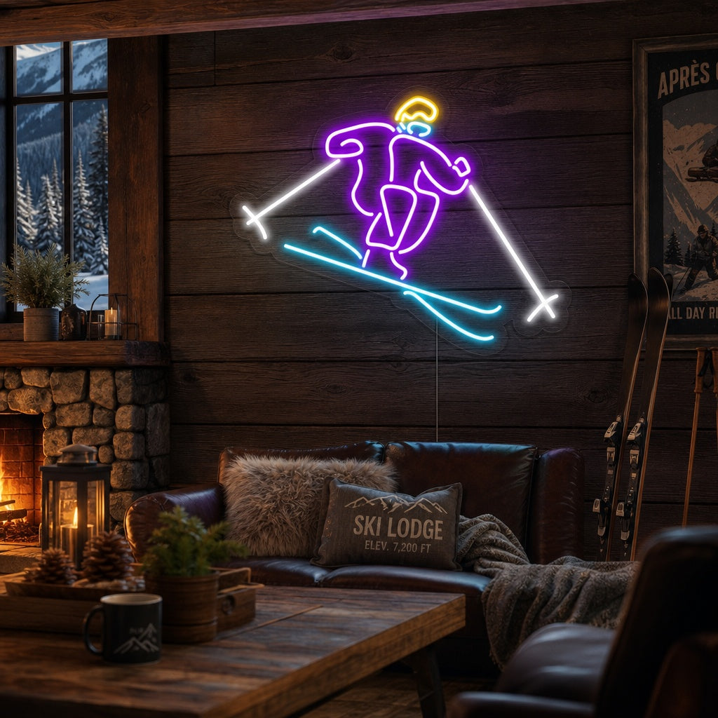 "Logo De Esquiador" Letreros Neon