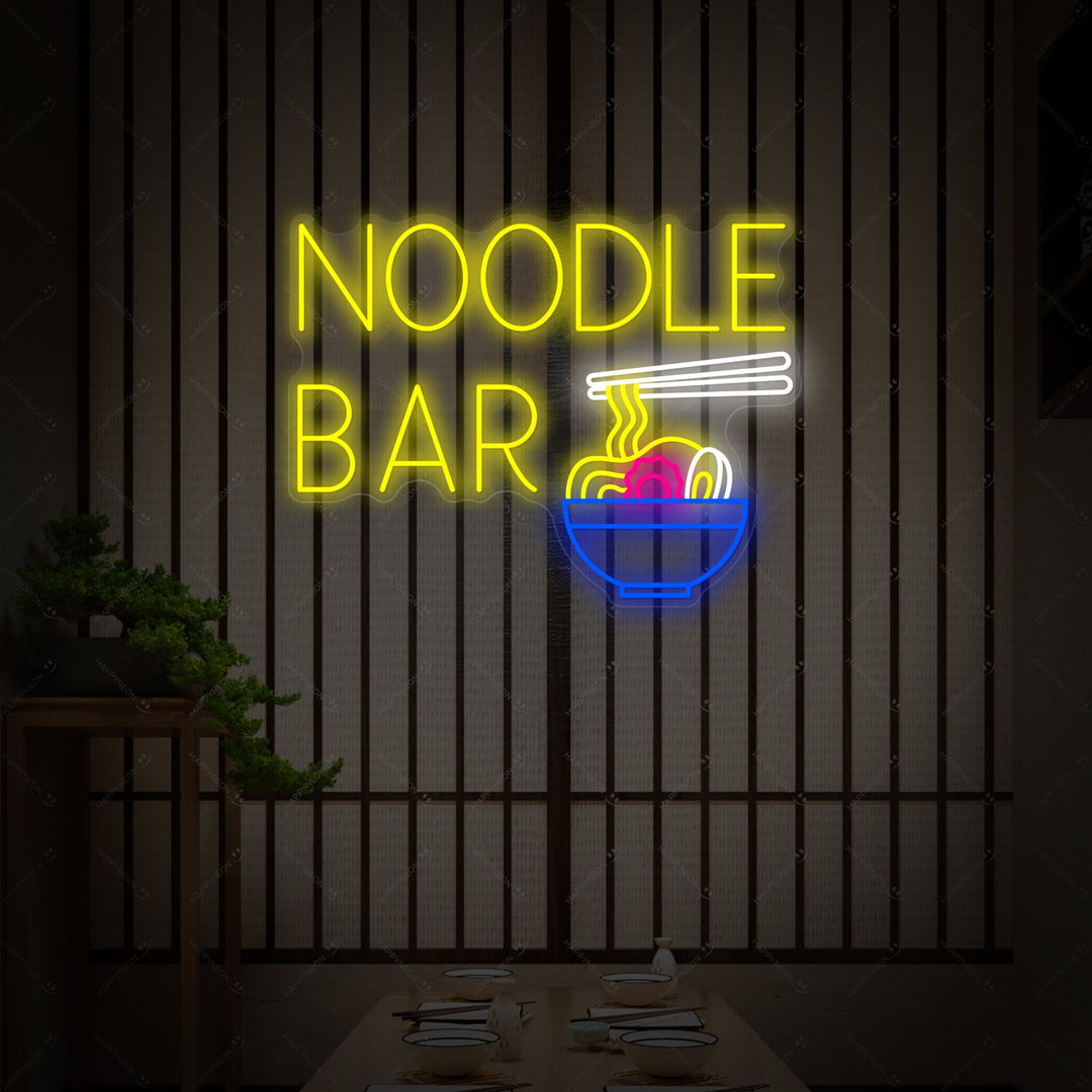 Noodle Bar Letrero de neón, Decoración japonesa para restaurantes