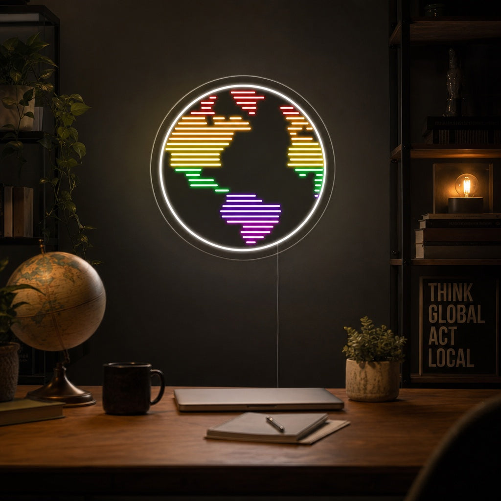 "Planeta, Tierra" Letreros Neon