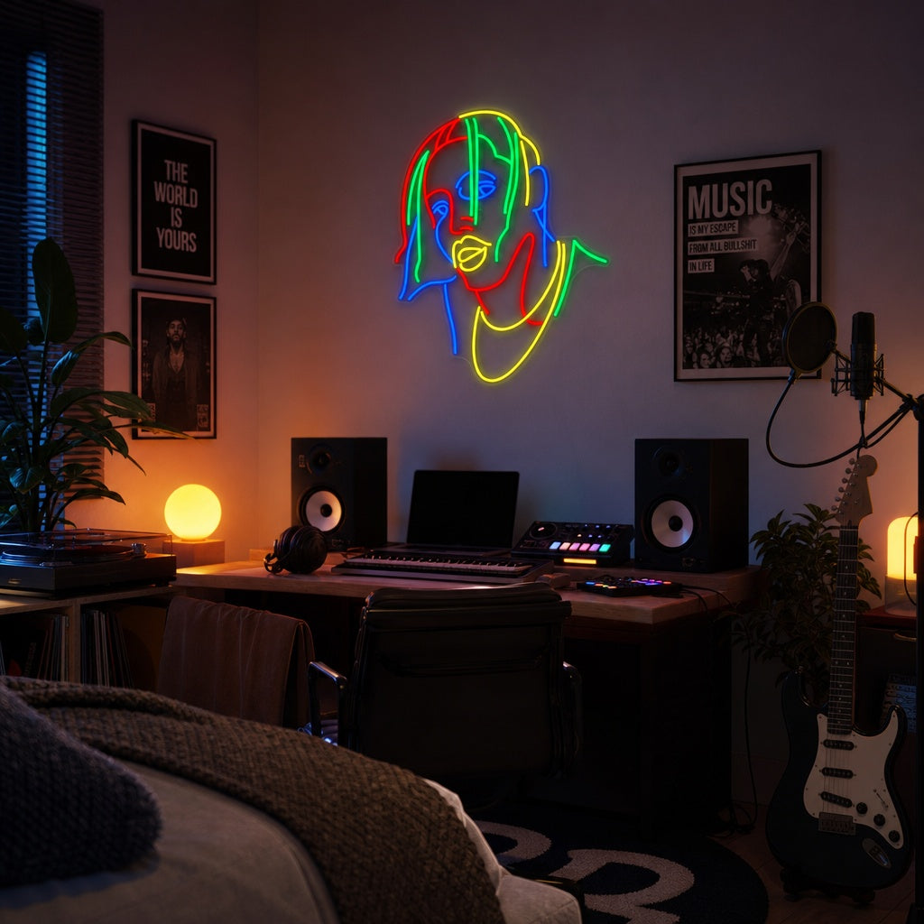 "Musica Pop Rapero Cantante" Letreros Neon