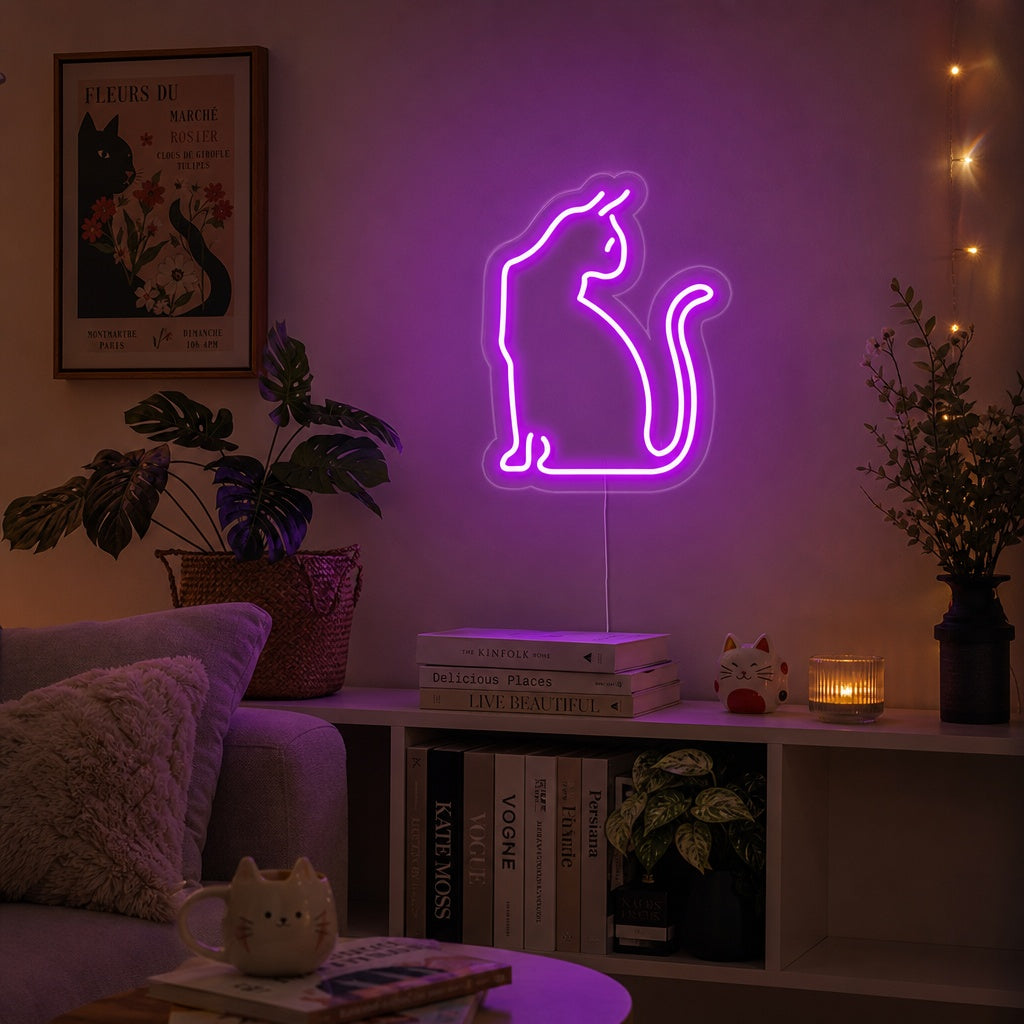 "Gatito, Felinos, Gatos Domésticos" Letreros Neon