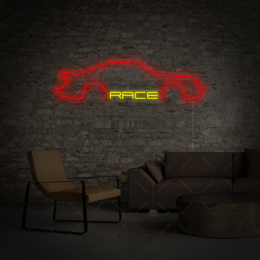 "Coche, Race" Letreros Neon