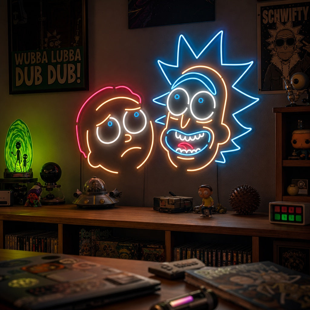 "Rick Y Morty" Letreros Neon