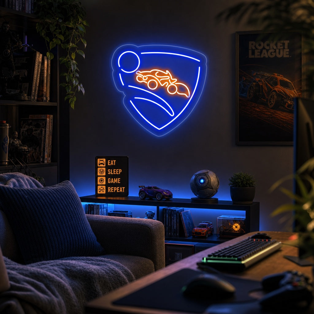 "Rocket League, Decoración De Salas De Juego" Letreros Neon