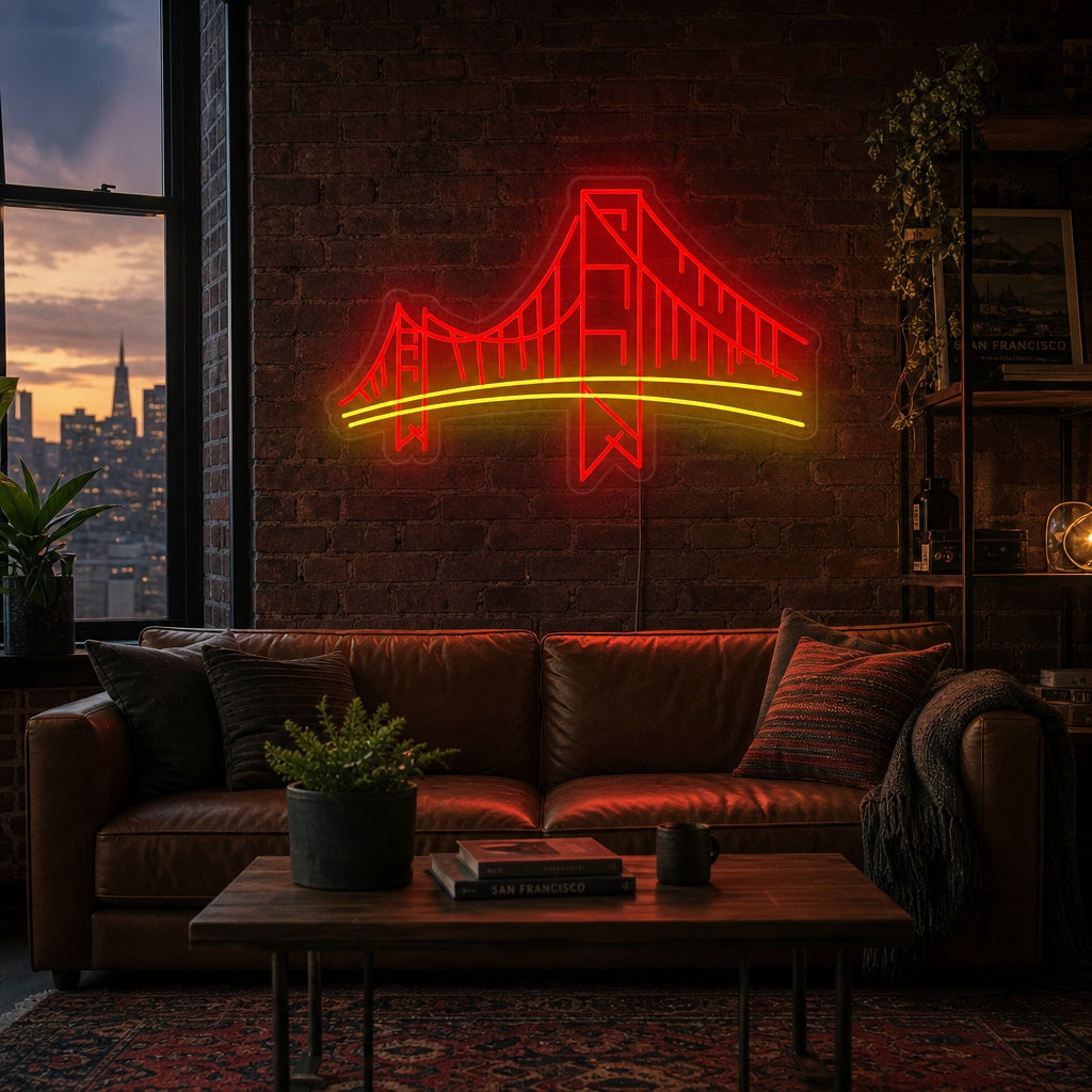 "Puente Golden Gate De San Francisco" Letreros Neon