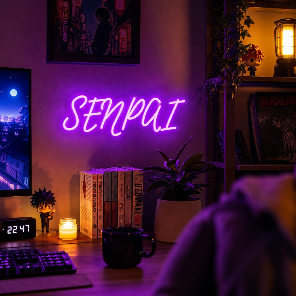 "Senpai" Letreros Neon