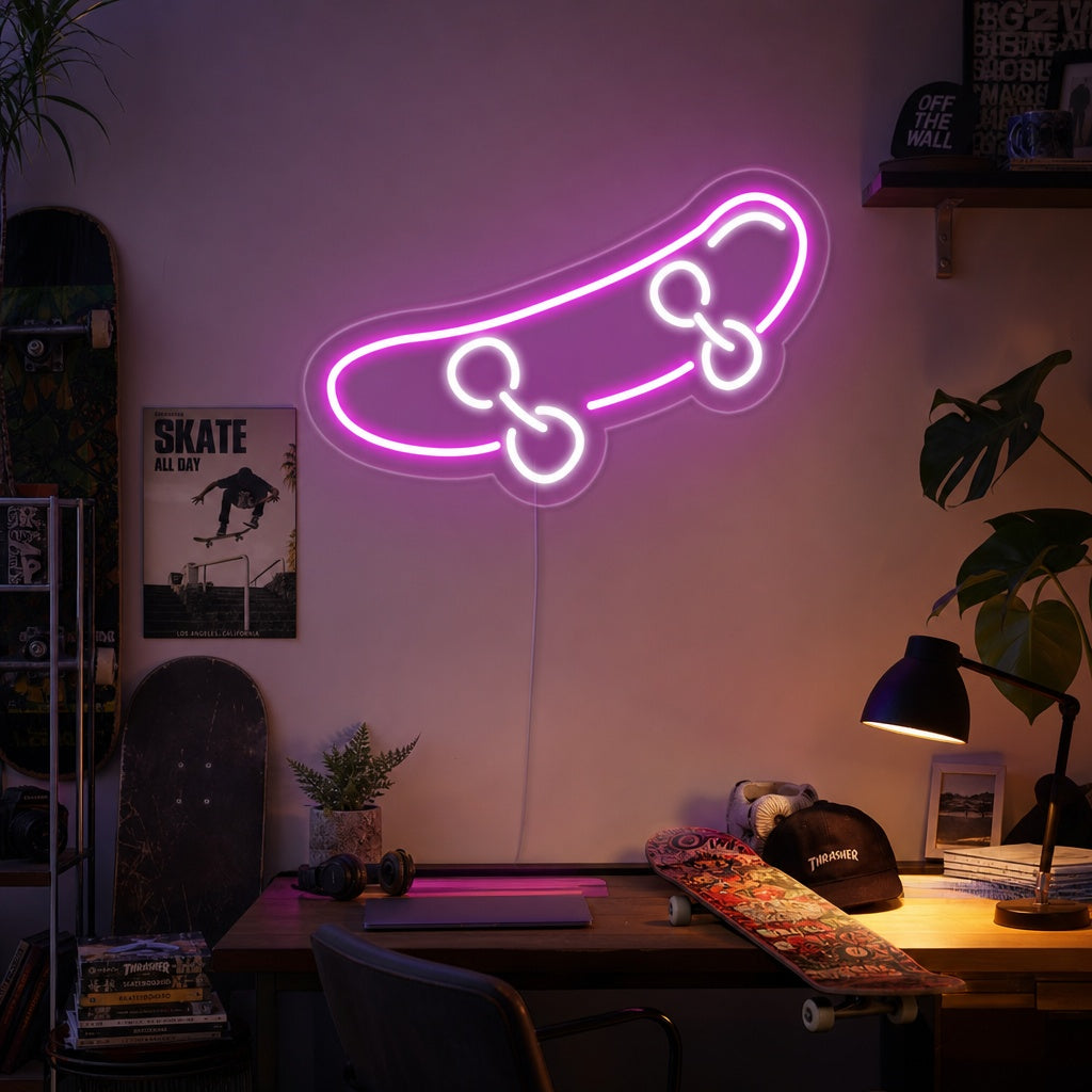 "Monopatín" Letreros Neon