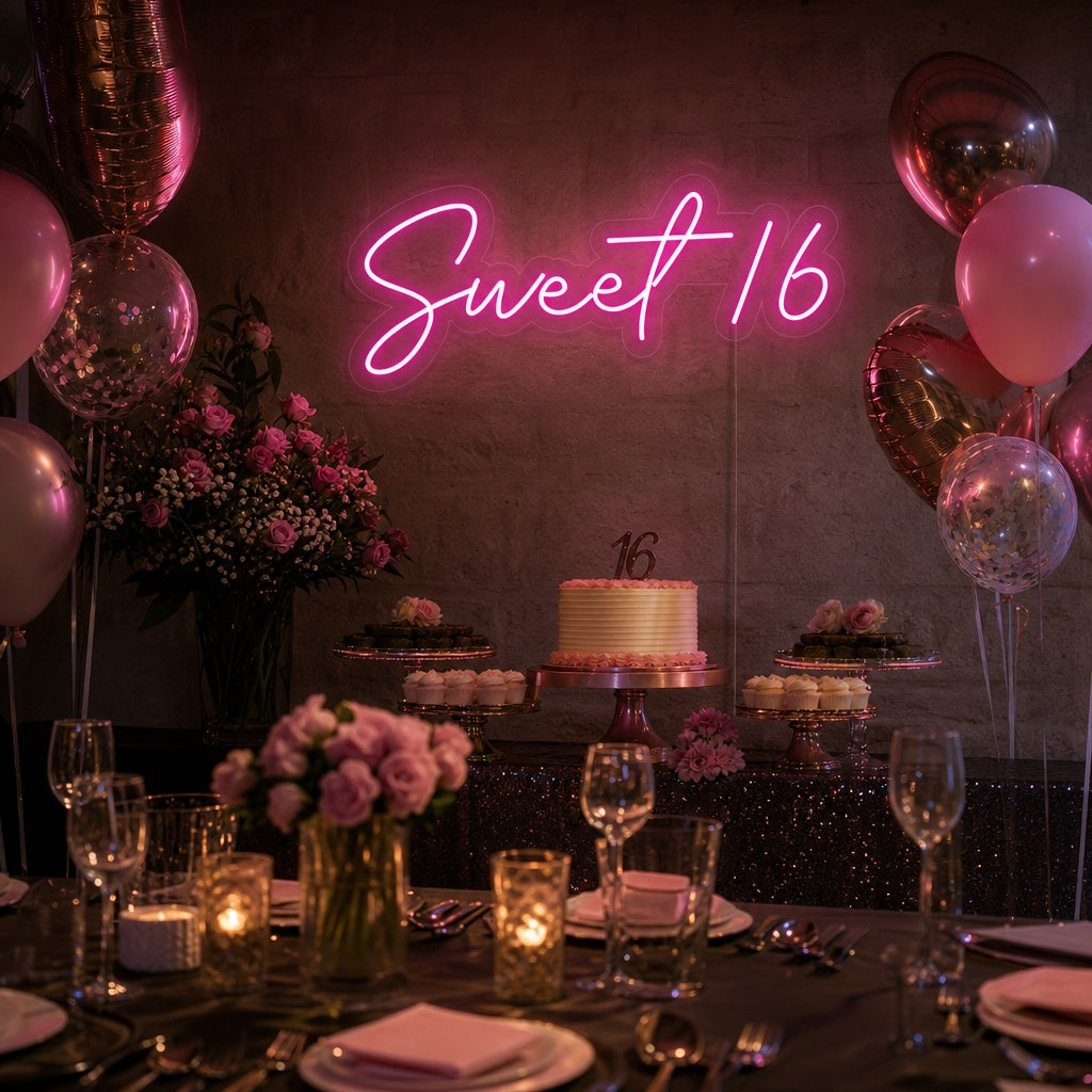"Sweet 16" Letreros Neon