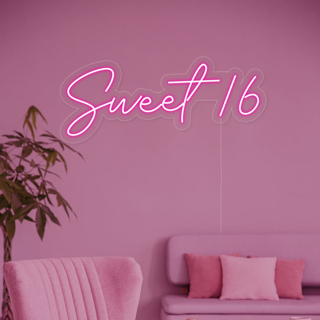 "Sweet 16" Letreros Neon