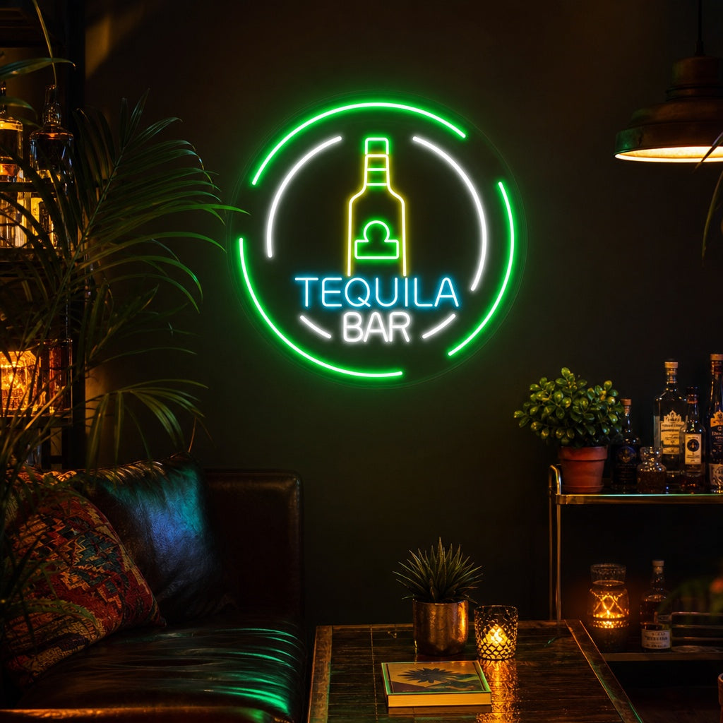 "Tequila Bar" Letreros Neon
