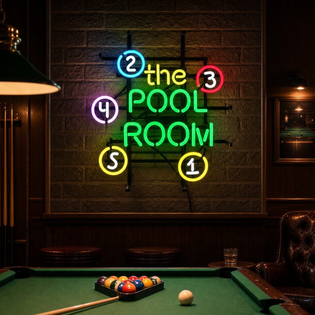 "The Pool Room" Letreros Neon