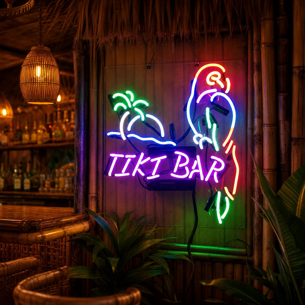 "TIKI Bar, Loro" Letreros Neon
