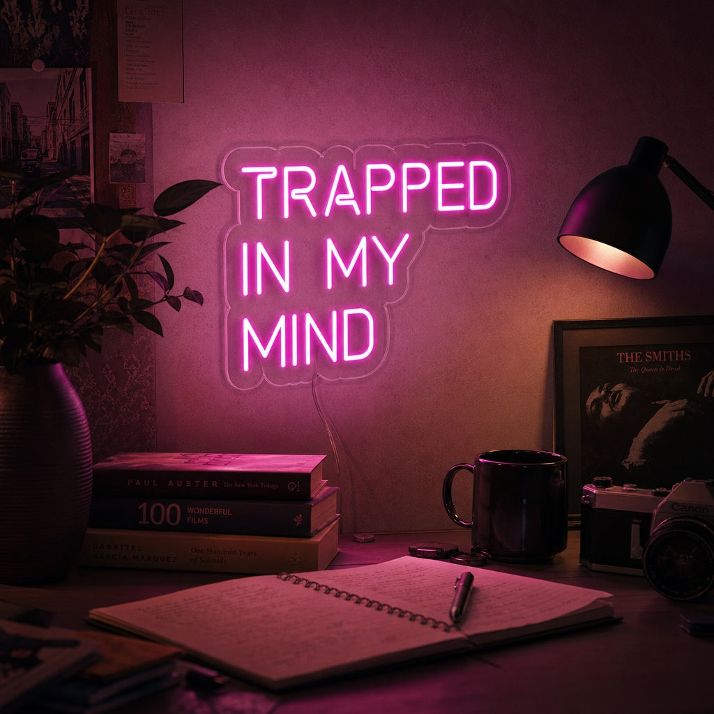 "Trapped in My Mind" Letreros Neon