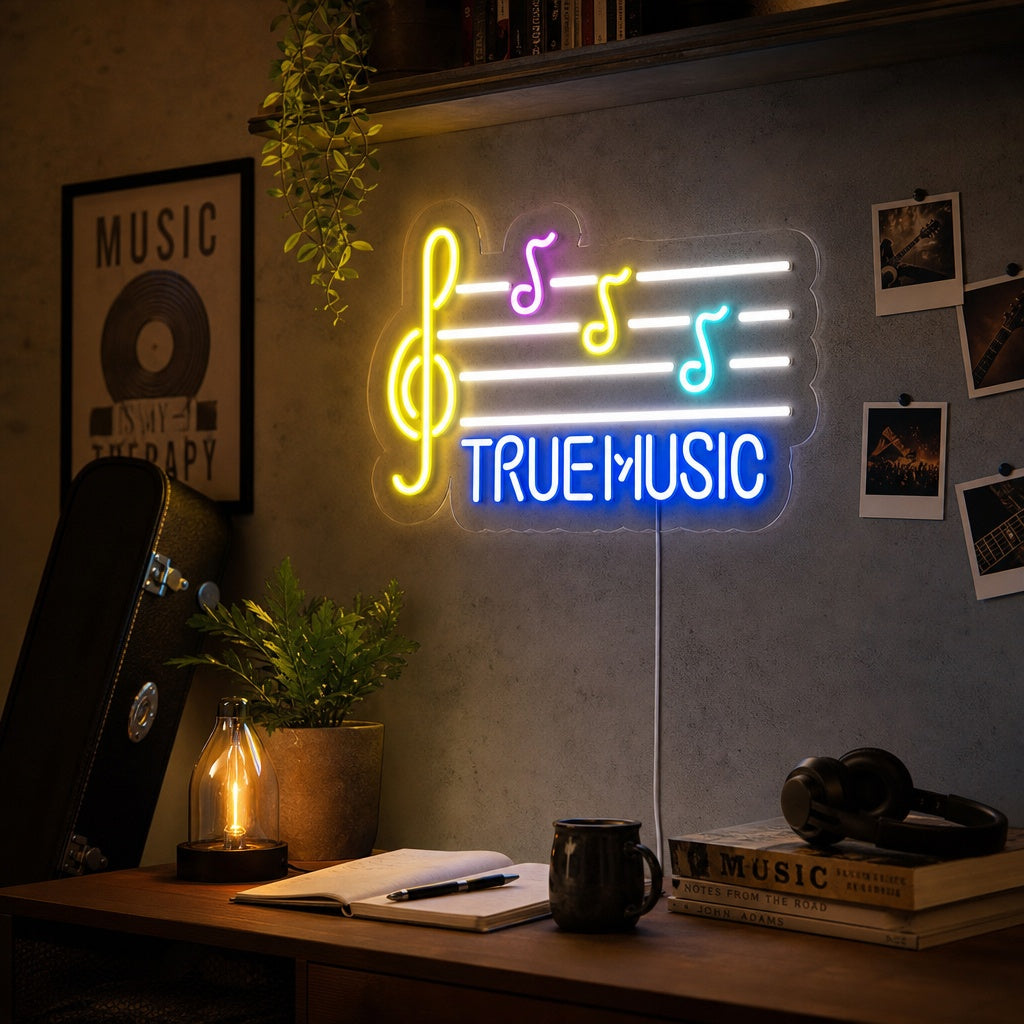 "True Music" Letreros Neon