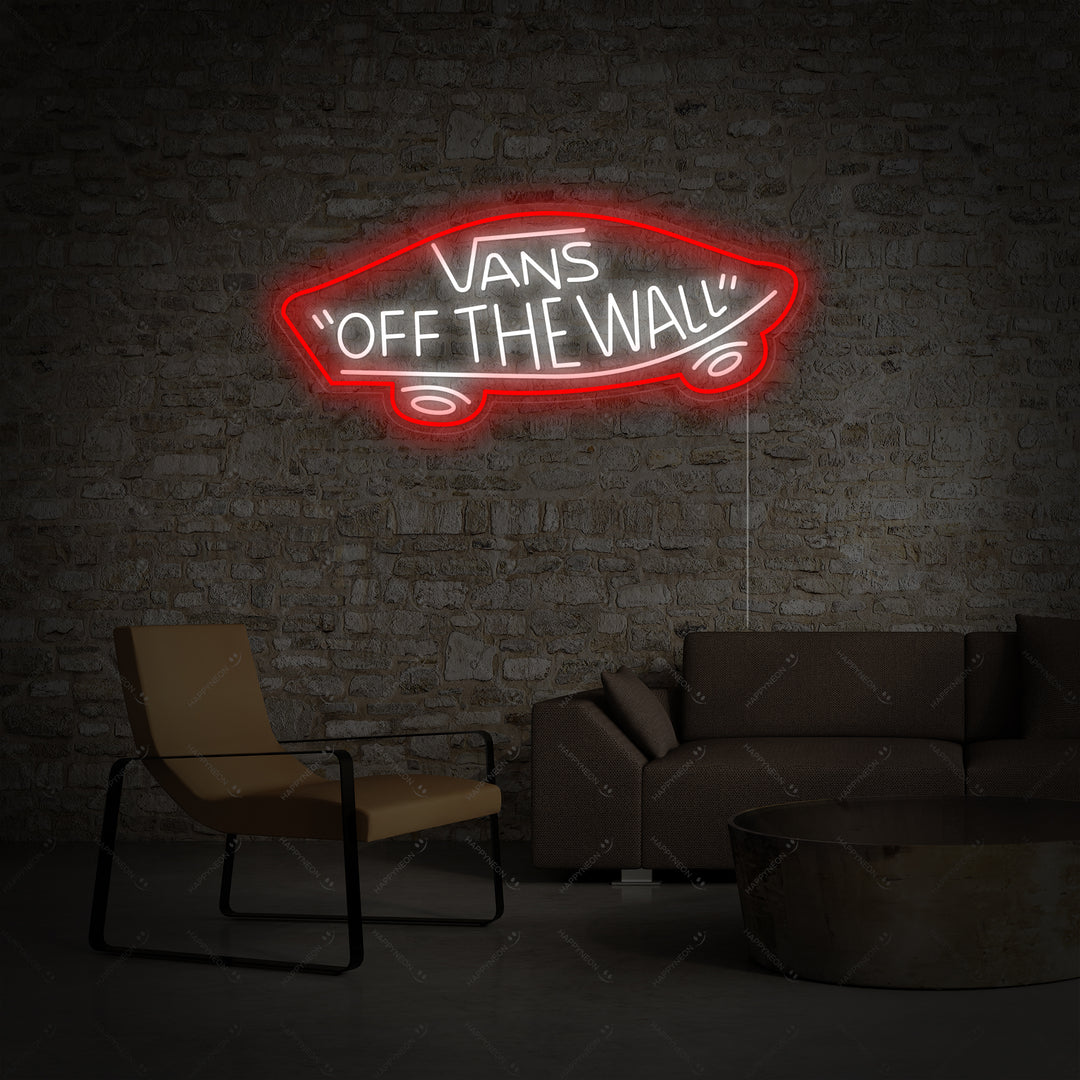 "Vans Off The Wall" Letreros Neon