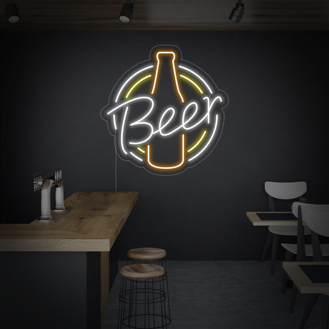 "Vintage Retro Beer" Letreros Neon