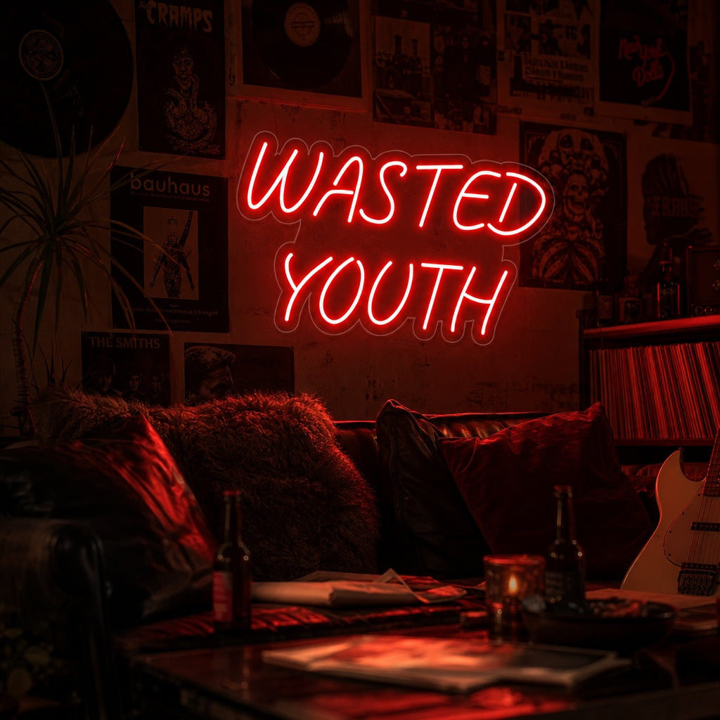 "Wasted Youth" Letreros Neon