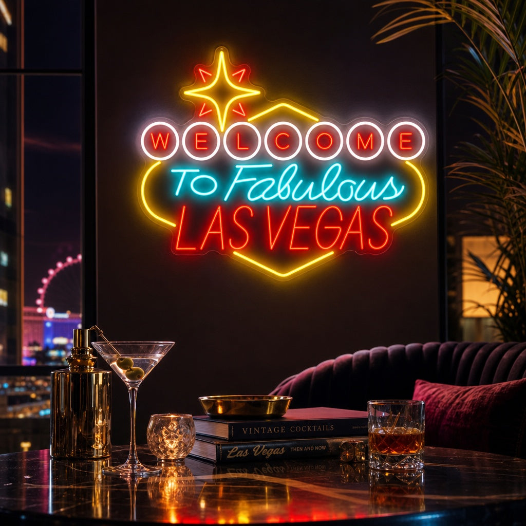 "Welcome To Las Vegas" Letreros Neon