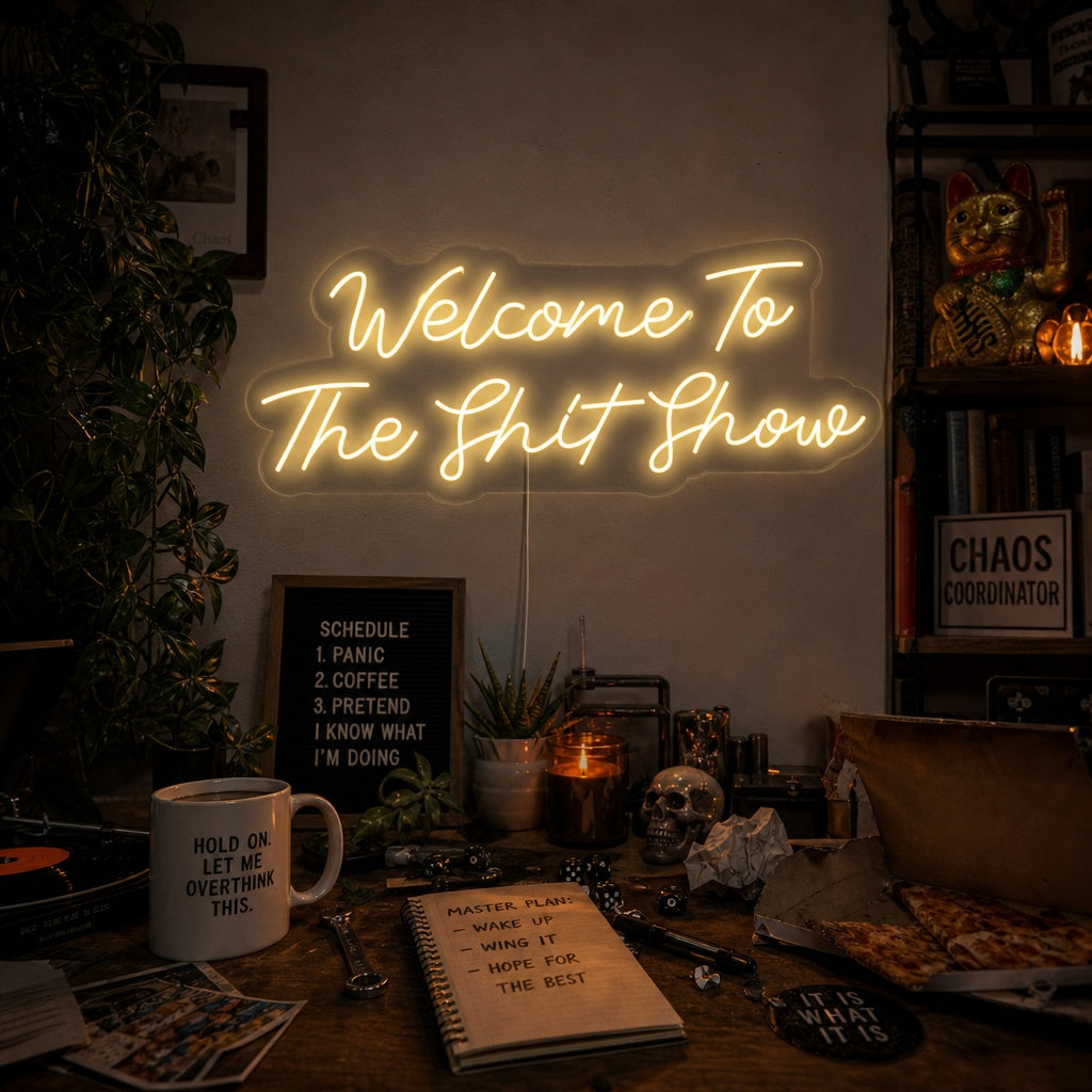 "Welcome To The Shit Show" Letreros Neon
