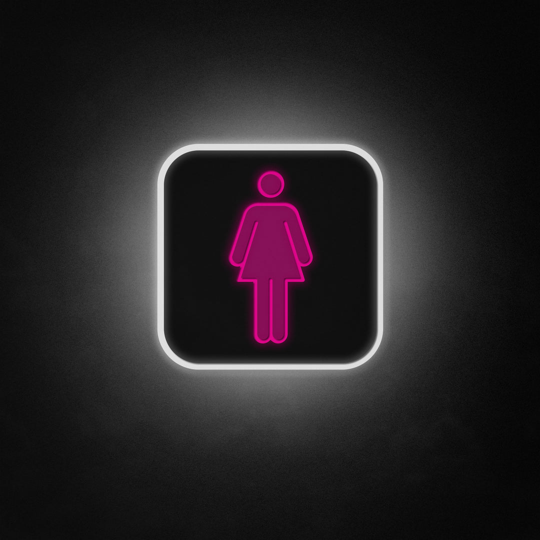 "Mujer decoración del baño femenino" Neon Like