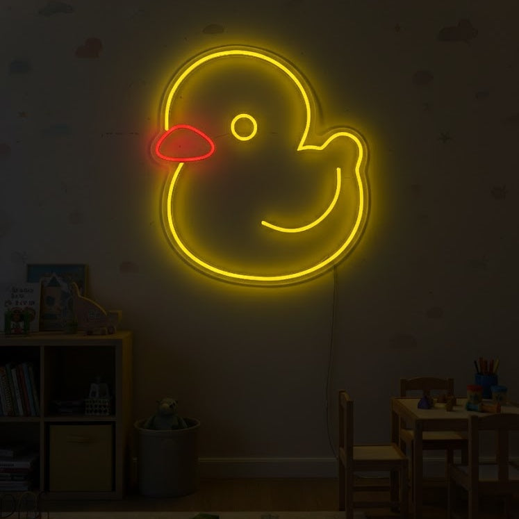 "Pato Amarillo, Decoracion De Habitaciones Infantiles" Letreros Neon