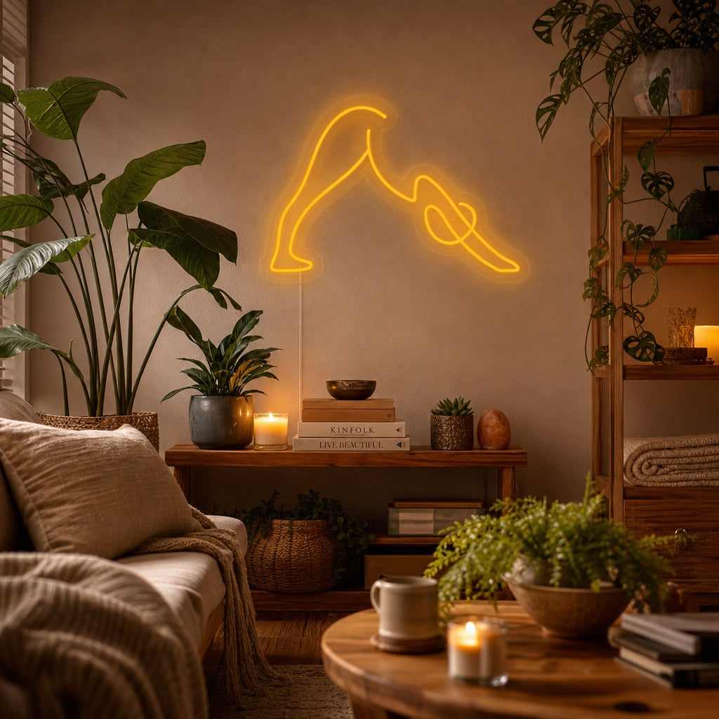 "Pose De Yoga" Letreros Neon