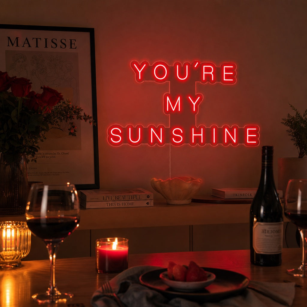 "You Are My Sunshine" Letreros Neon
