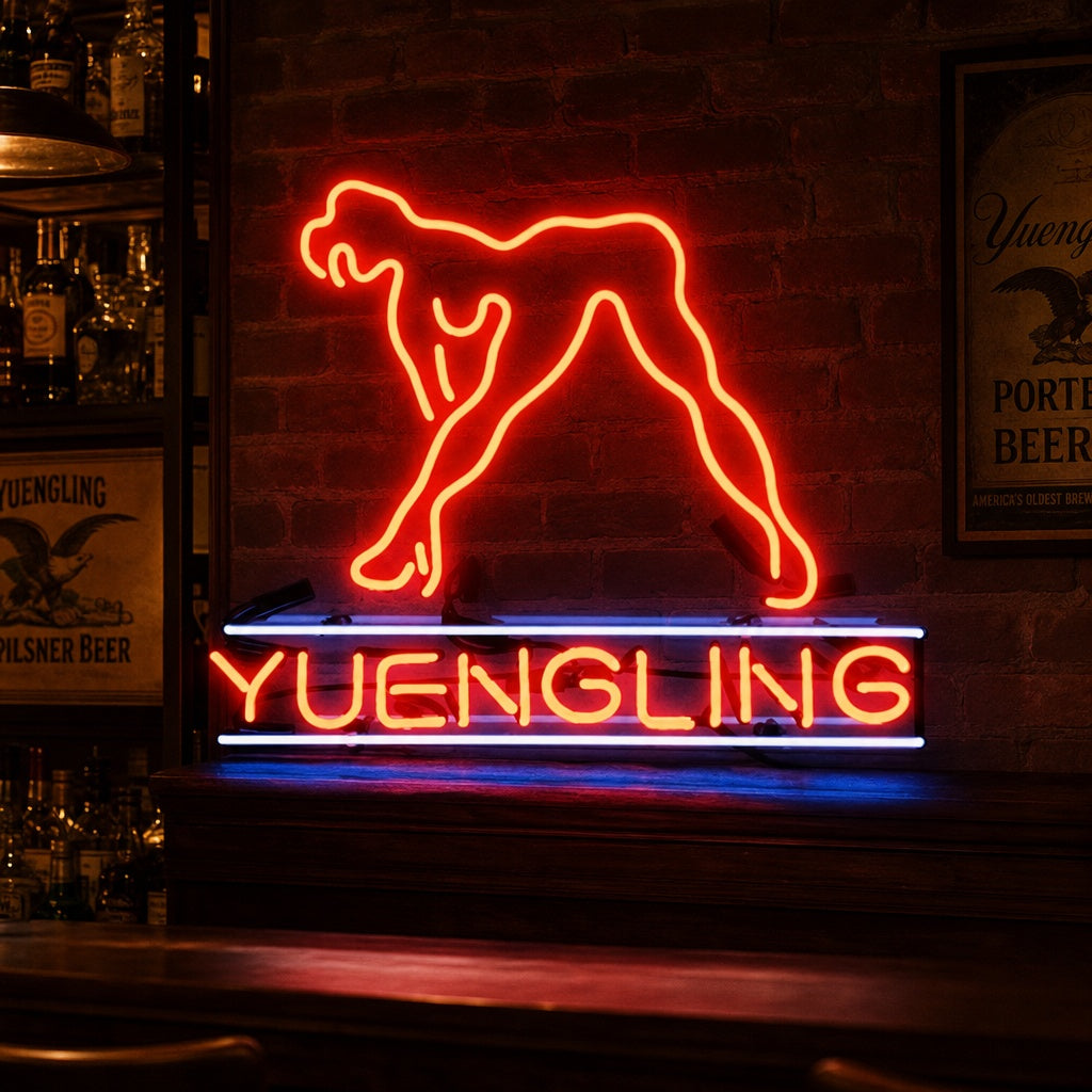 "Yuengling Live Nudes Girl" Letreros Neon