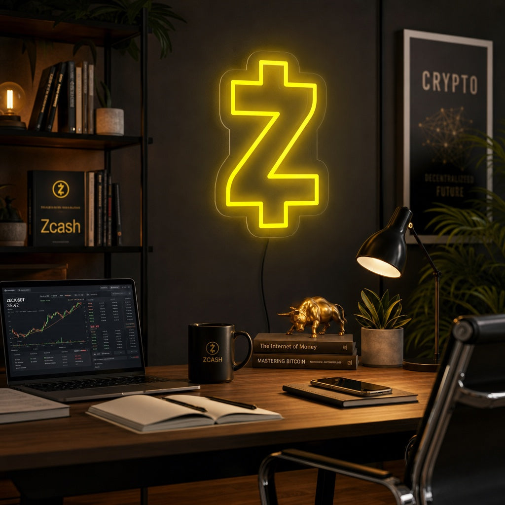 "Símbolo De Zcash Zec" Letreros Neon