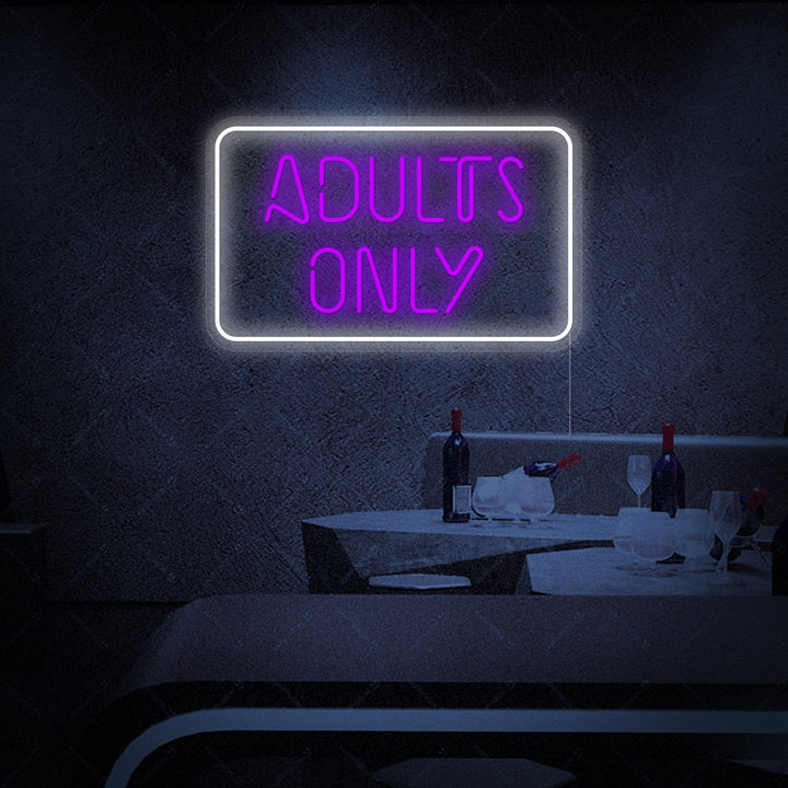 "Adult Only" Letrero de neón