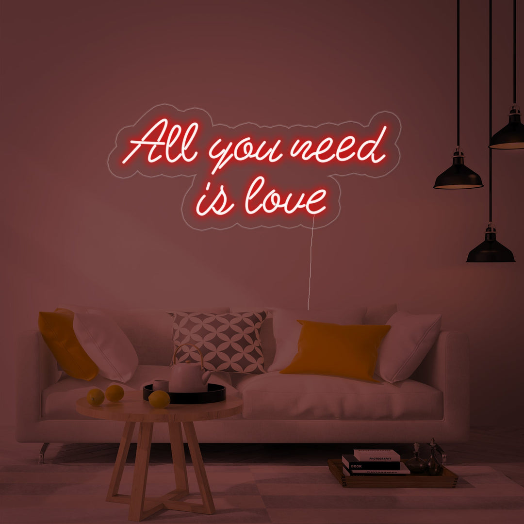 "All You Need Is Love" Letreros Neon