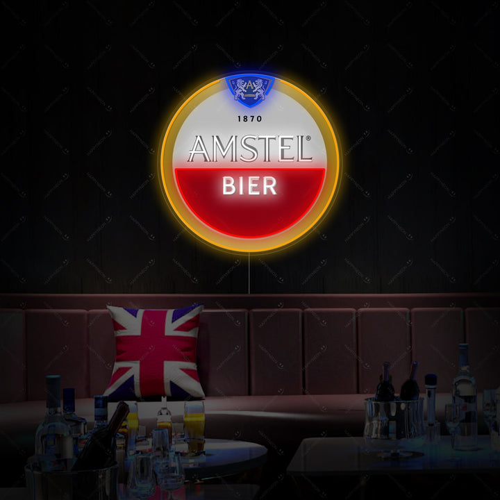 "Logotipo de Amstel" Letrero de neón