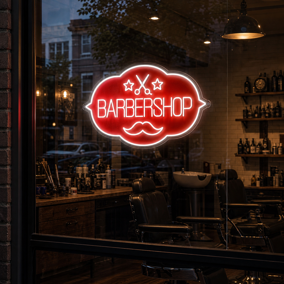 "Barbershop" Letrero de neón