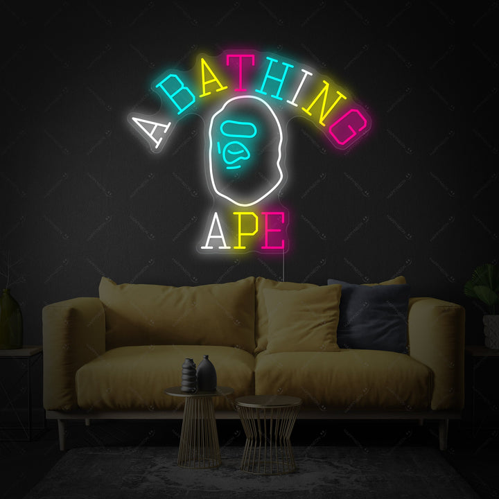 "Bathing Ape" Letrero de neón