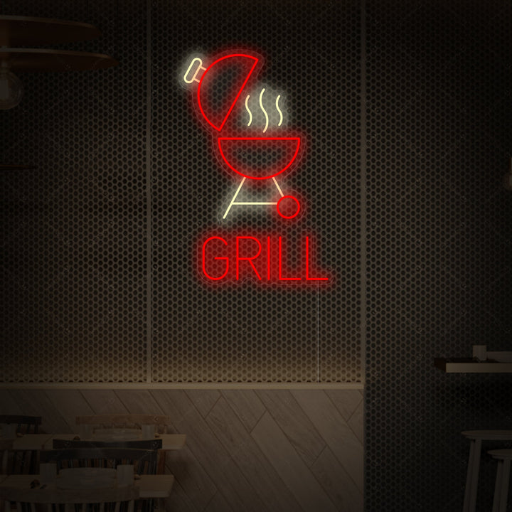 "BBQ Grill" Letrero de neón